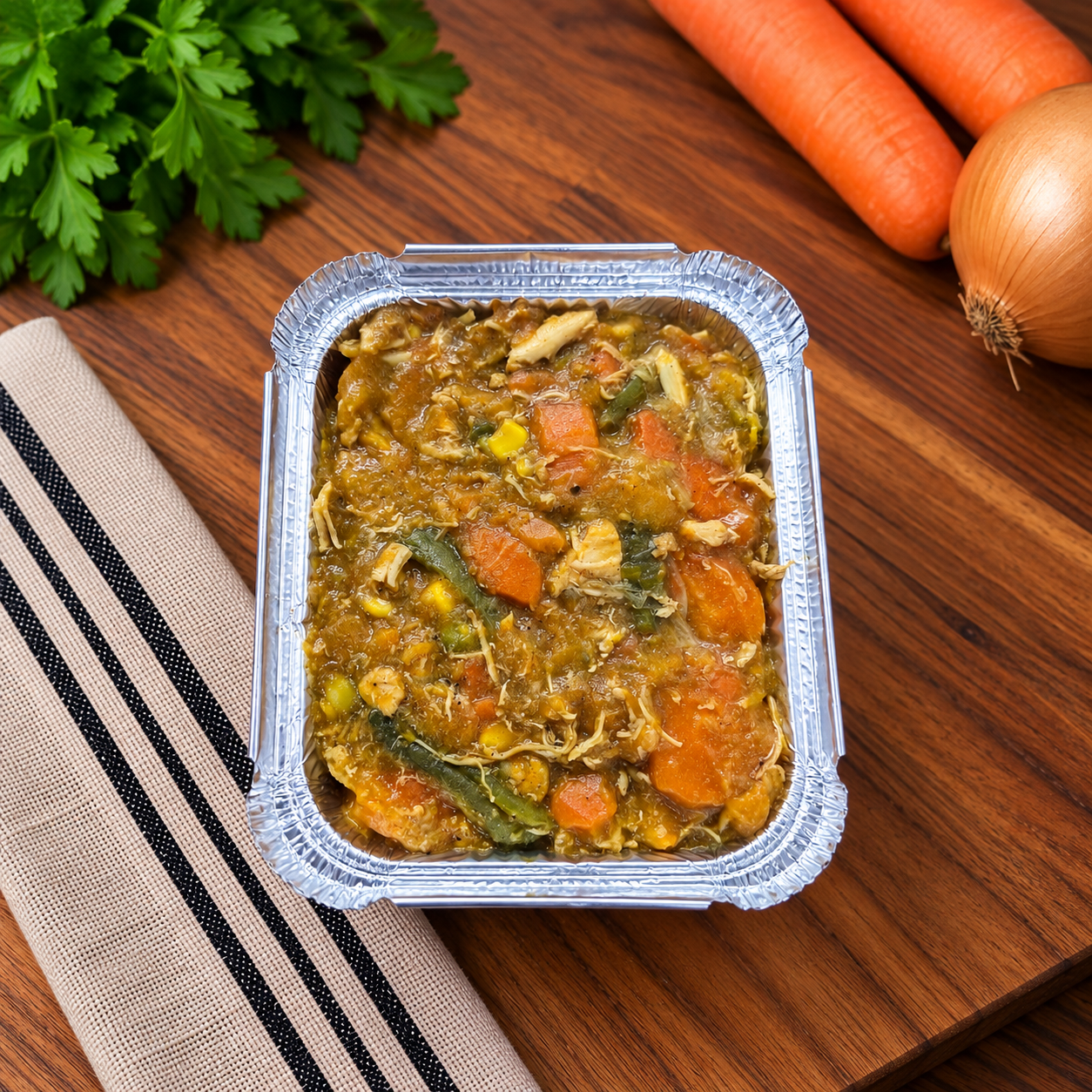 Vriespot Frozen Meals Chicken Curry Veg & Rice (400gram) homemade frozen meal